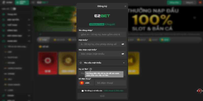 Các bước Đăng Ký E2bet để trở thành thành viên ngay hôm nay