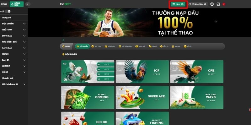 Nạp Rút Tiền E2bet - Cập nhật quy trình mới nhất 2025